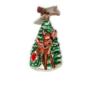 VTG Retired 1997 Christopher Radko Bambi & Tree LE 2383/5000